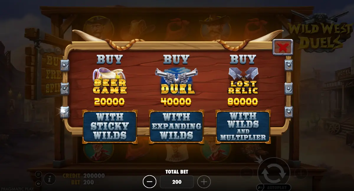Bônus do Wild West Duels rodadas grátis
